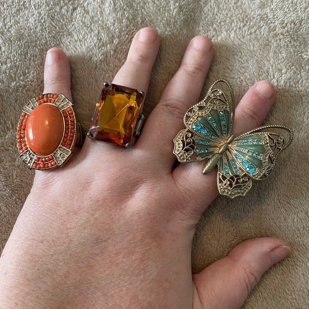 Set Of 3 Statement Rings